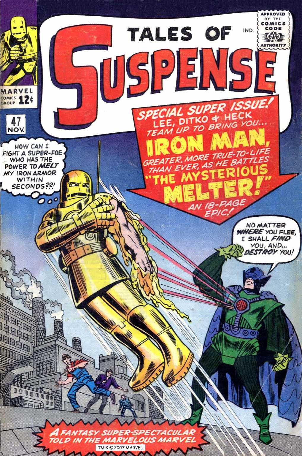Tales of Suspense #47 (Iron Man vs Mysterious Melter) cover