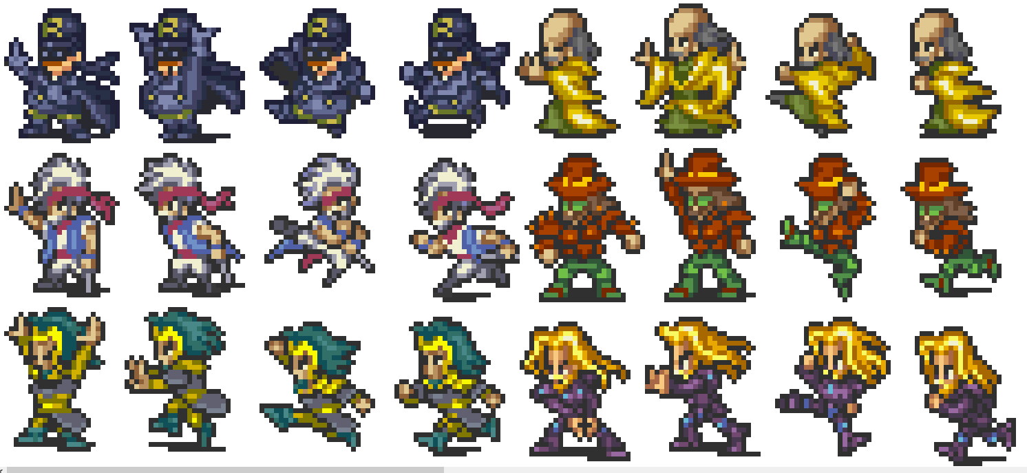 Mock-up modified
sprites